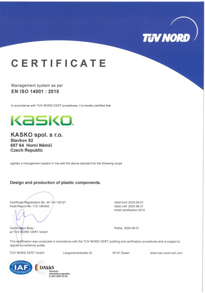 Certificate for management system