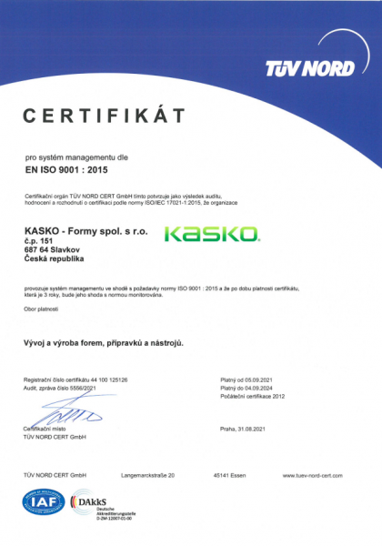 Certifikát pro systém managementu