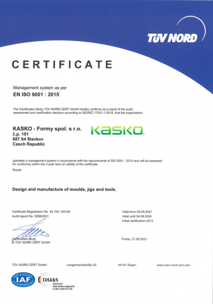 Certificate for management system