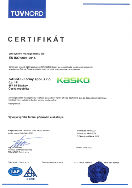 Certifikát pro systém managementu